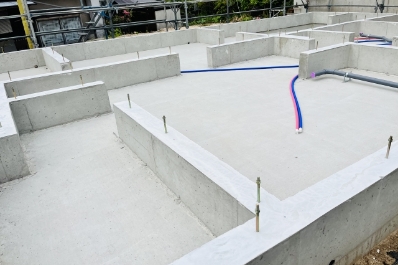 ウィズホーム 家の土台工事の写真