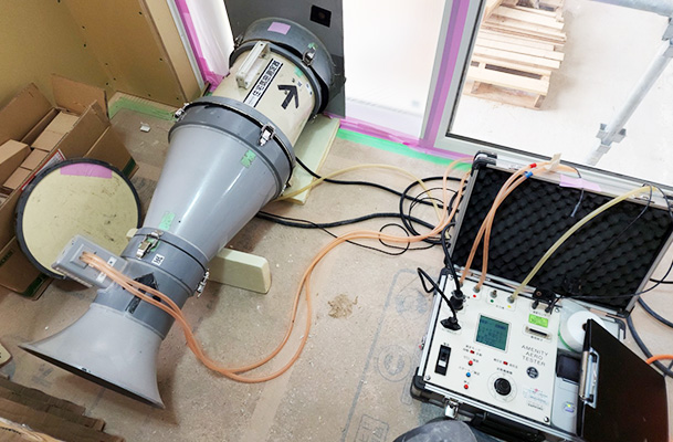 ウィズホーム 福岡 全棟気密検査説明